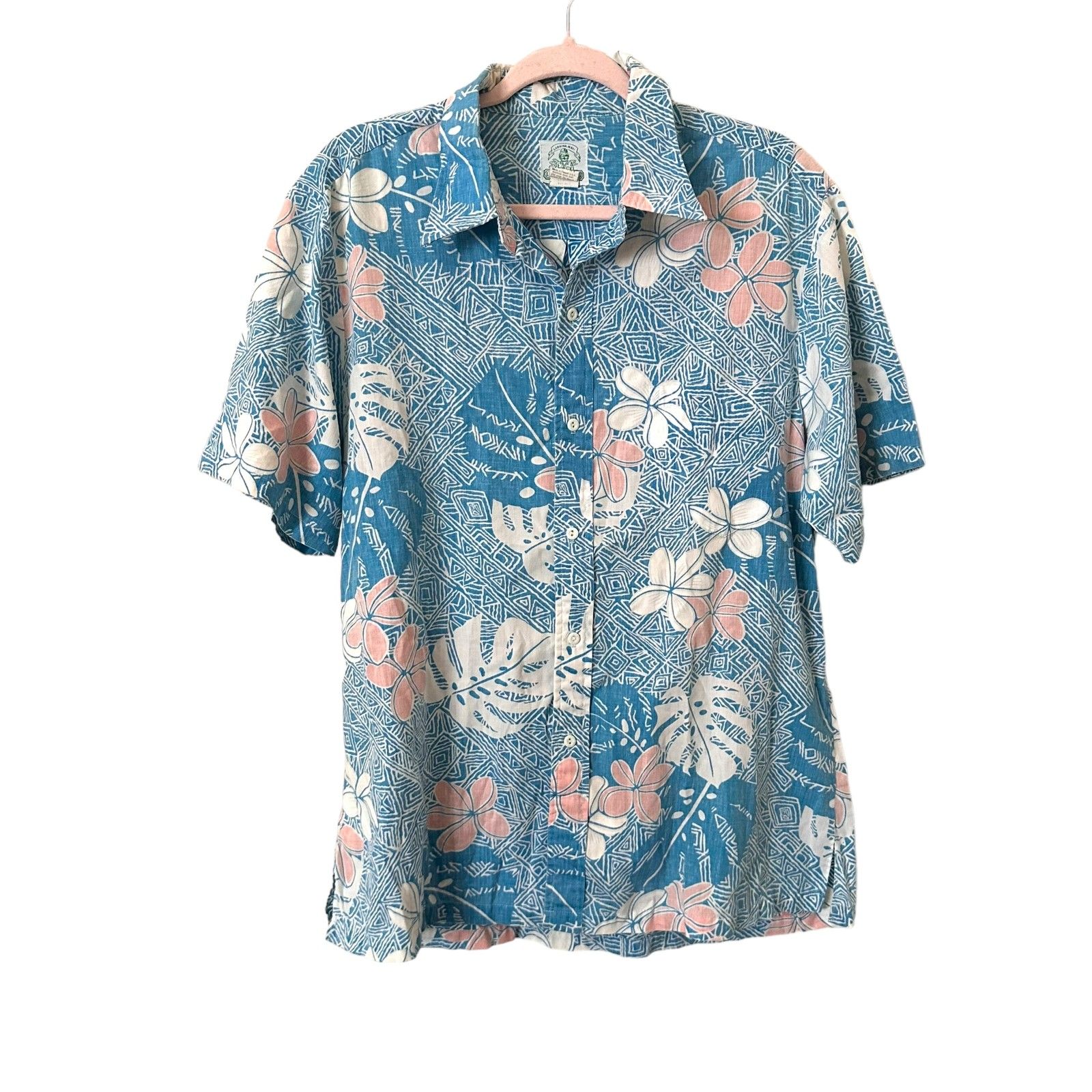 Panama Jacks Hawaiian Button Down Shirt Vintage Sz Large